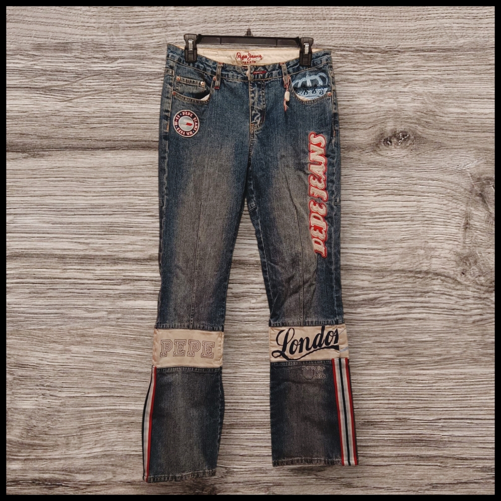 RARE Vintage Dead Stock Pepe Boot Cut Embroidered Jeans